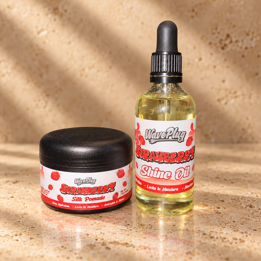 WavePlug Strawberry Silk Pomade and Strawberry Shine Oil